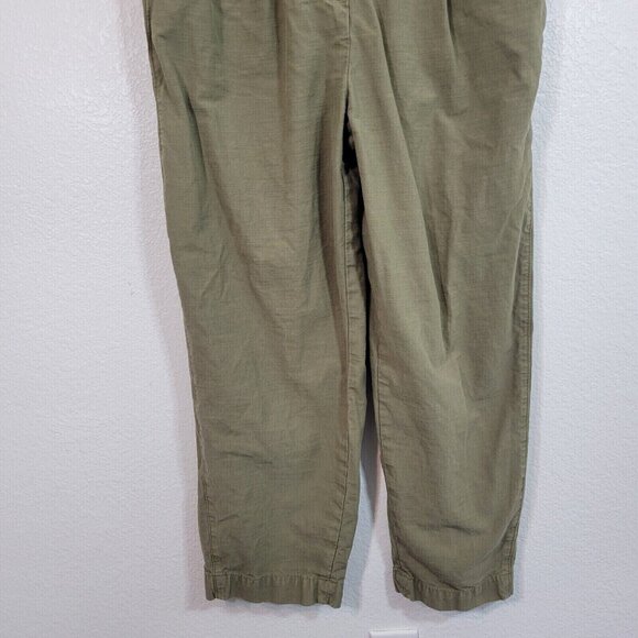 Everlane Women Size 12 Organic Cotton Jumpsuit Boiler Suit Green Short Sleeve - Picture 7 of 12